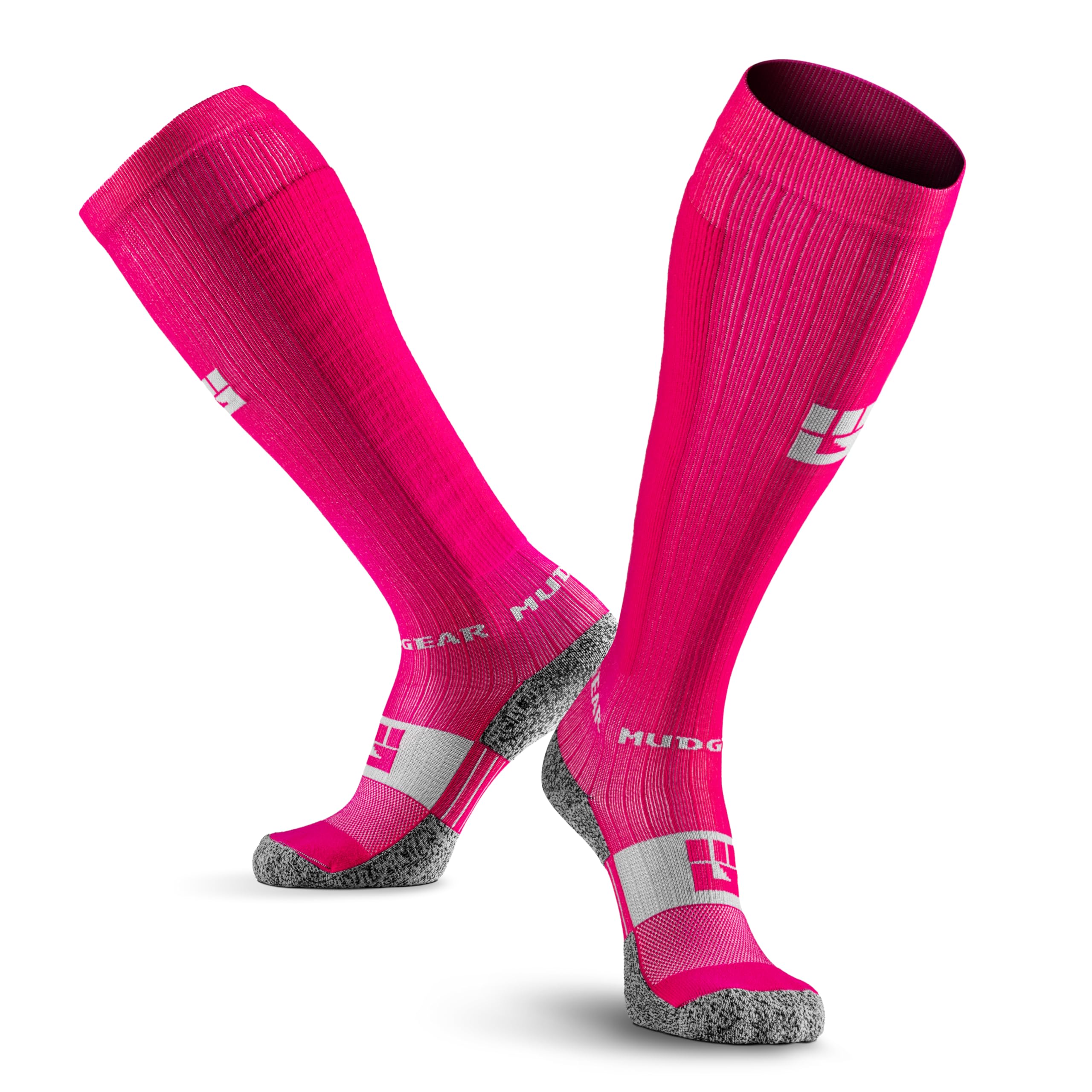 MudGear Graduated Compression Socks, Durable, Sweat-Resistant OCR Performance Socks with Cushioned Footbed, Made in USA