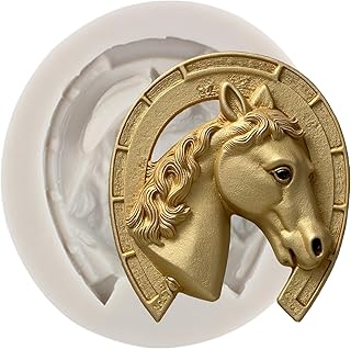 Horse Silicone Molds Horseshoe Hoof Fondant Molds Horse Head Candy Mold For Sugar Cake Decorating Cupcake Topper Chocolate Gum Paste Candy Polymer Clay