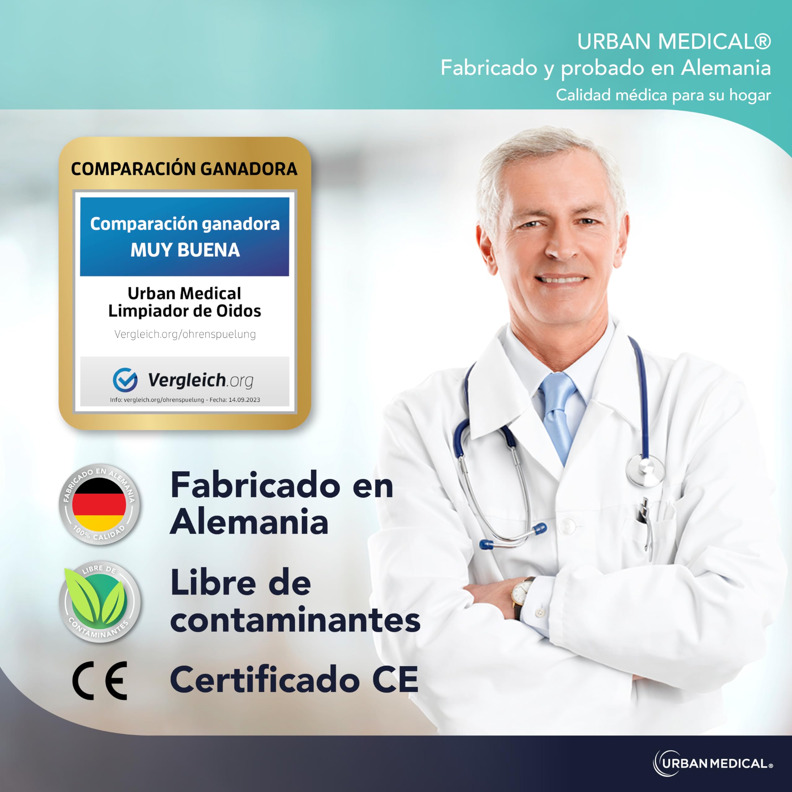 Limpiador de Oidos Cera - Limpieza suave para oídos de adultos, niños y bebés - Ear Cleaner reutilizable - Seguro y eficaz - 135ml
