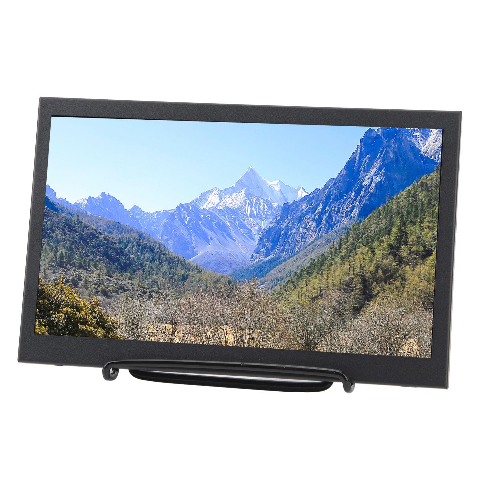 Jiawu Mały Monitor Multimedialny HD o Przekątnej 10,1 Cala z żywym Kolorowym Wyświetlaczem do Komputera i Telewizora, Wykonany ze Stopu Aluminium