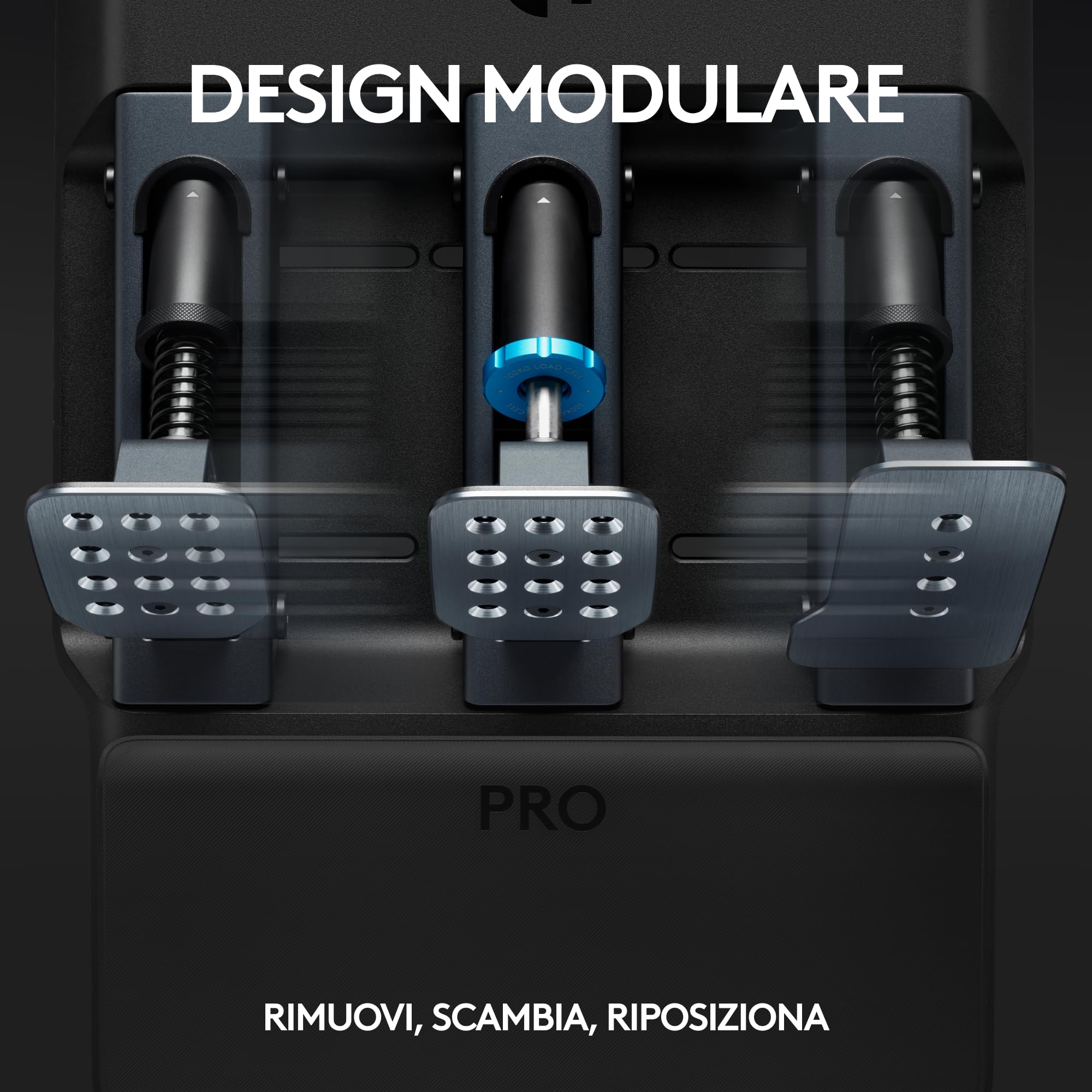 Logitech G PRO Racing Wheel, trasmissione diretta 11 Nm di forza, leve del cambio magnetiche PRO Racing Pedals, freno con cella di carico 100 kg - Per PC, nero