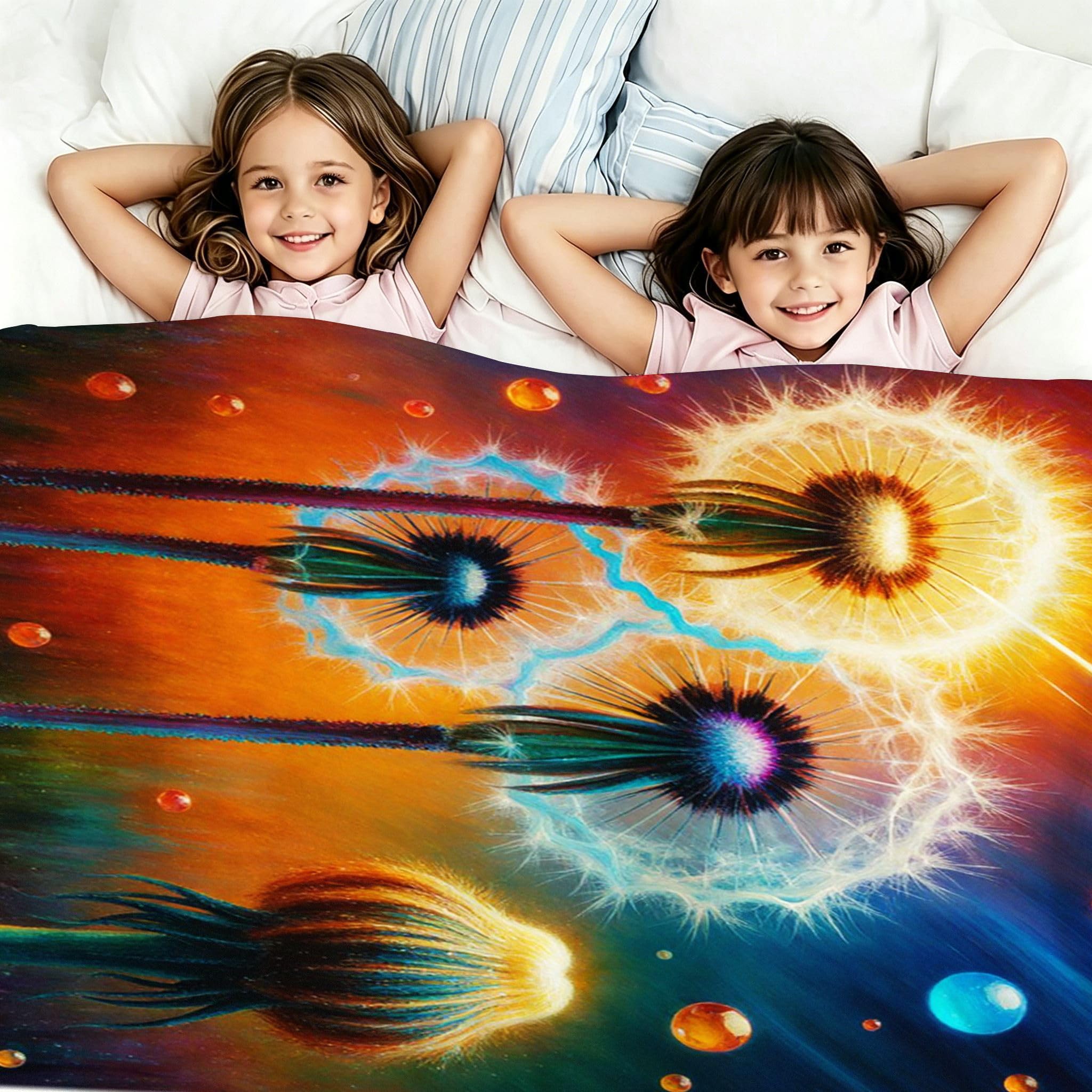 Plüsch Sofadecke Gelber Löwenzahn 240 x 260 cm, AQ3384