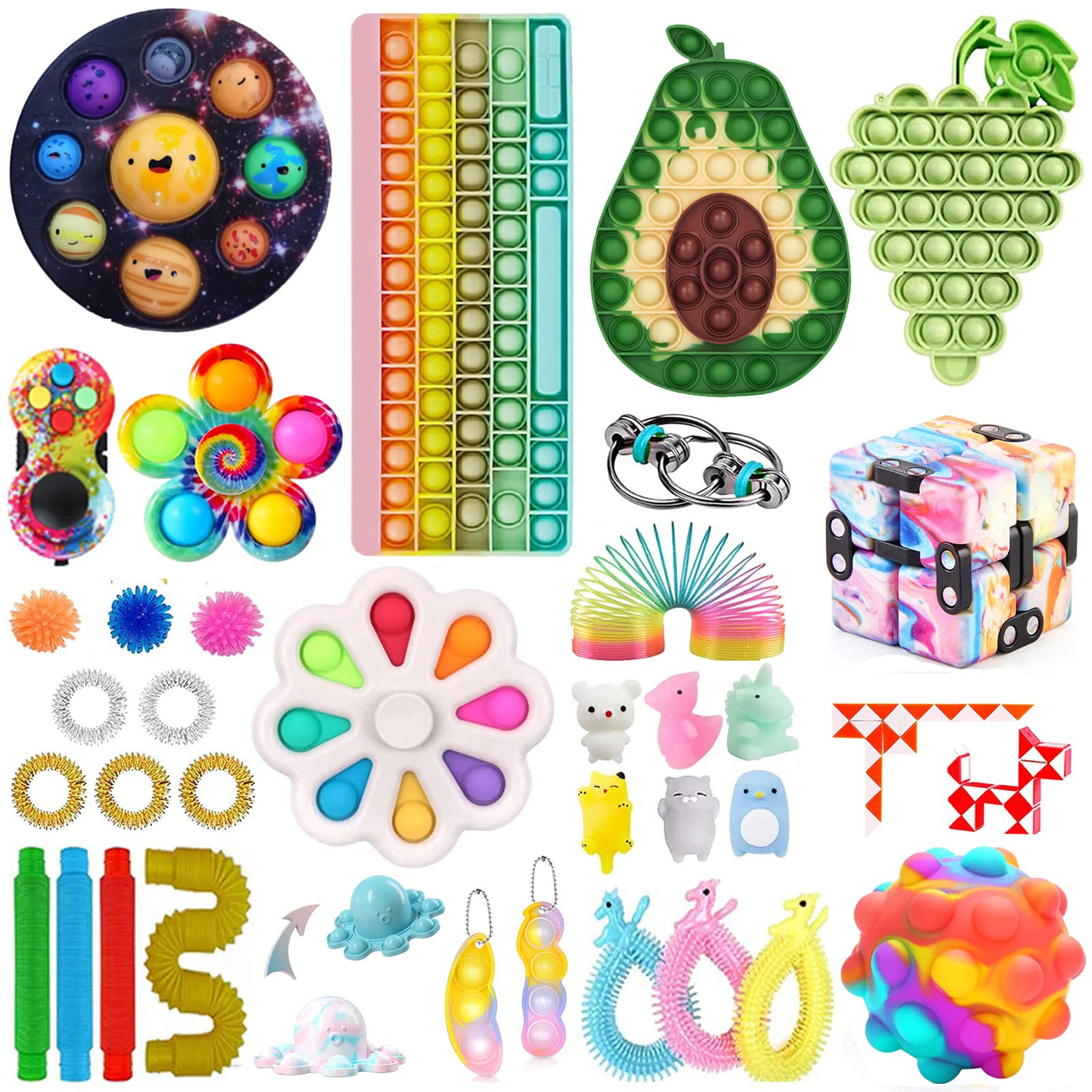 Buy Popit Fidget Pack Fidget Toy Set StressRelieving Toys, Big Sensory