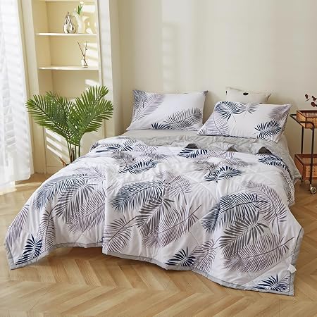 Couvre-lit matelassé solide couverture bleu d′été chaudes courtepointe
