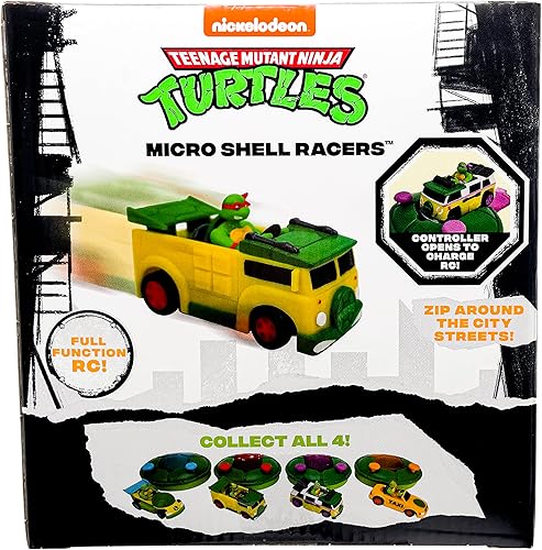 Miniatura 4 de Tortugas Ninja Adolescentes Mutantes Juguetes, Raphael Micro Concha Racer Vehículo RC, Controlador de Media Concha de Tortuga 2.4 GHz, Juguete de