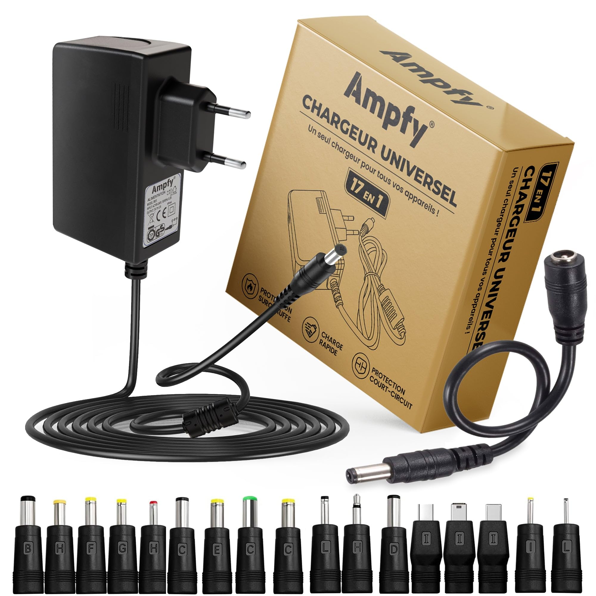 Adattatore caricatore CA 17 in 1 | Alimentazione 6 V di ricambio compatibile con cacciavite I.KEA FIXA 3,6 V
