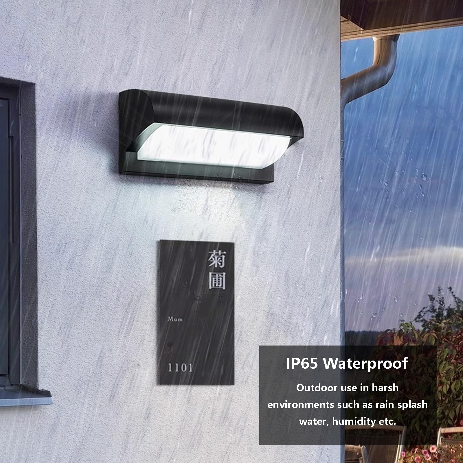 Zewnętrzna lampa ścienna LED solarna lampa ścienna z pilotem oświetlenie ścienne z czujnikiem ruchu, nowoczesna lampa ścienna akrylowa na taras, korytarz, garaż (1 sztuka)