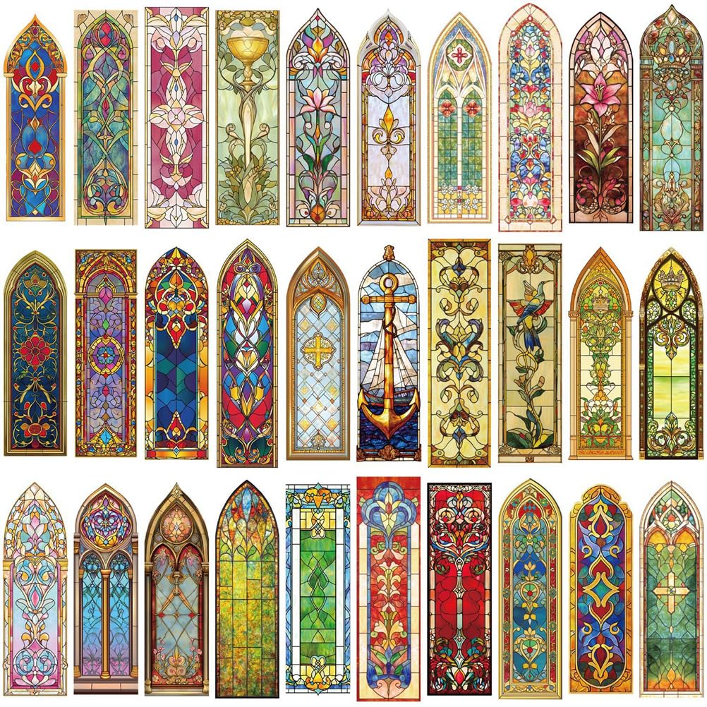 Meecaa 30 PCS Reading Bookmarks, Literary Art Paper Book Marks, Colorful Creative Book Accessories, Great Gifts for Book Lovers Woman Man, Students Reading Fans Reading Lovers (Crow Heart)
