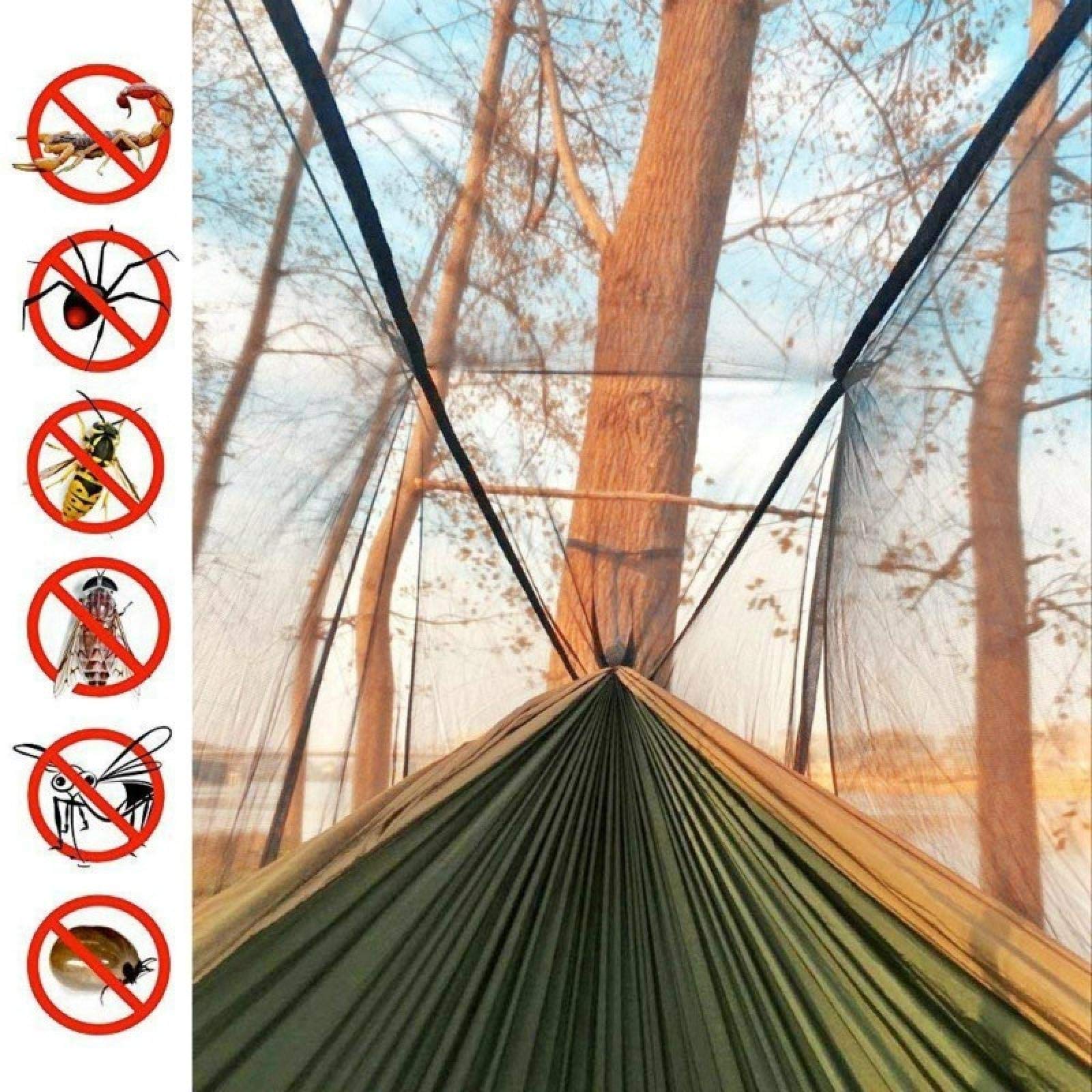 Moskitiera na zewnątrz, Hamak kempingowy z paskami przeciwdeszczowymi do użytku na plaży świeżym powietrzu