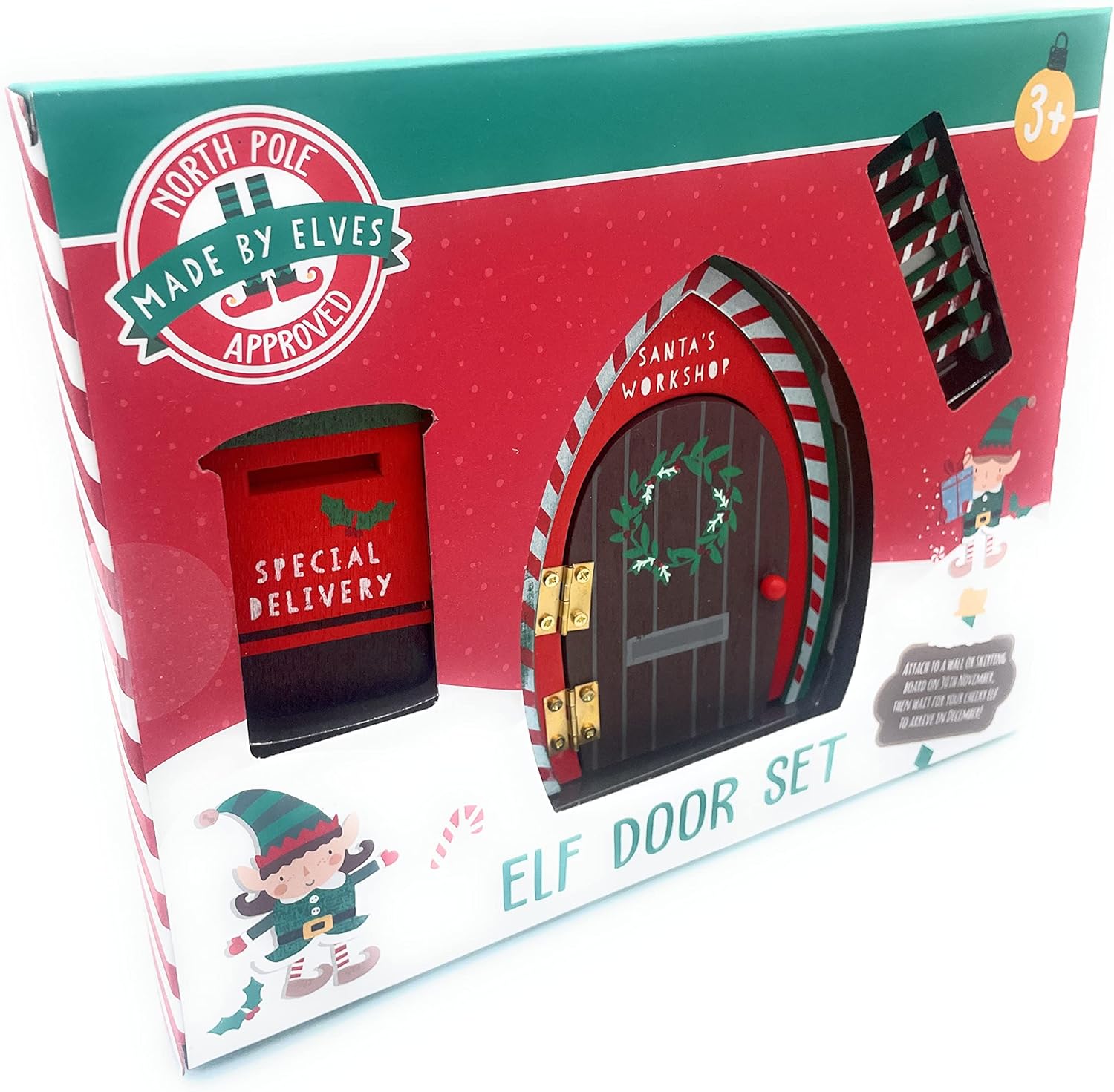 AKEDE Elf Door Set for Kids Christmas Crafts and Decorations