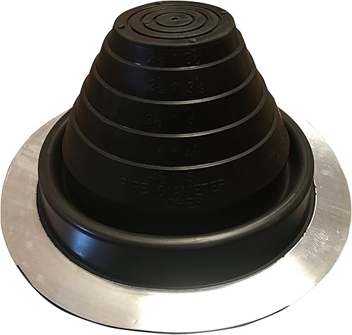 EAGLE 1: #3 Bota de metal para tubería de techo – Cortada para adaptarse a casi cualquier tubería – Bota de tubería flexible y ajustable – (marrón)