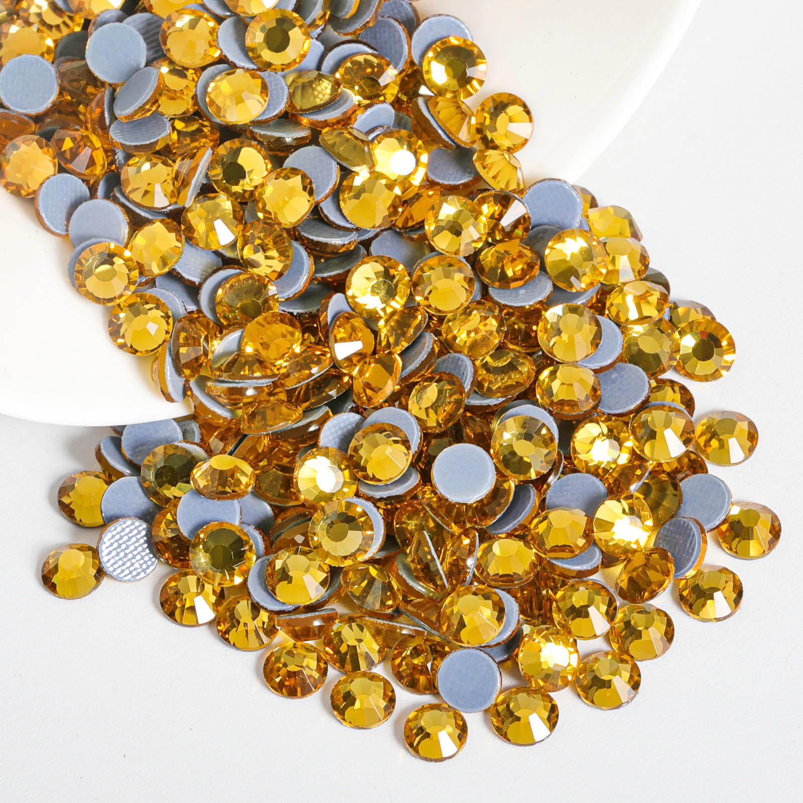 Beadsland Hotfix Rhinestones, 2880pcs Flatback Crystal Rhinestones for Crafts Clothes DIY Decoration, Black, SS6, 1.9-2.1mm — view 60