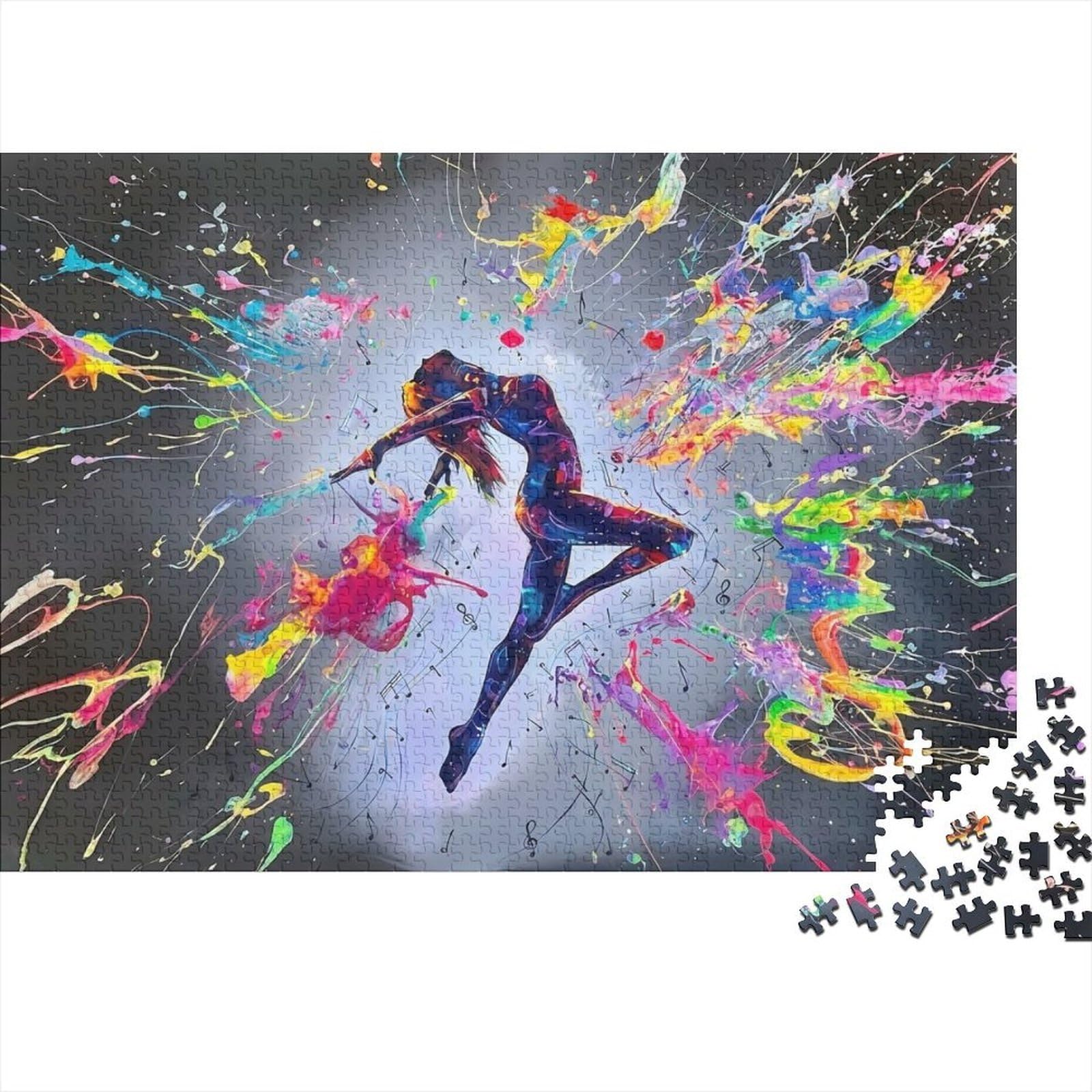 Dancer Abstract Color 1000 Piece Jigsaw Puzzle Jigsaw Puzzle for Adults Puzzle Game for Family 70x50cm/1000pcs
