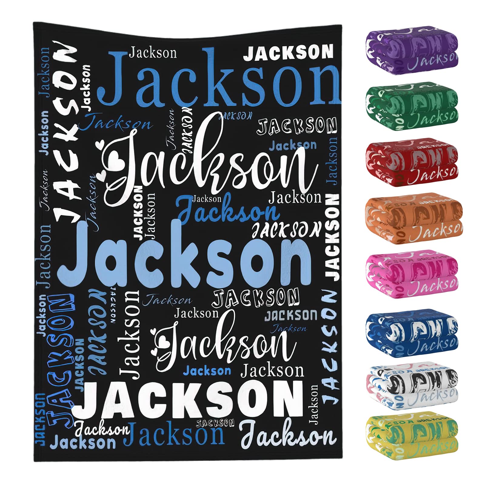 Personalized Blanket for Kids Baby Adults Custom Name Blankets for Girls  Boys Customized Blanket with Name Gift for Christmas Birthday