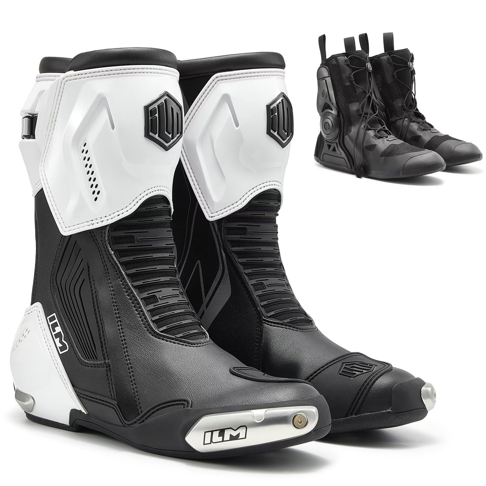 ILM Motorcycle Racing Boots Enhanced Ventilation Anti Slip Street Riding Sport Footwear CE Protective Gear Model BRC1
