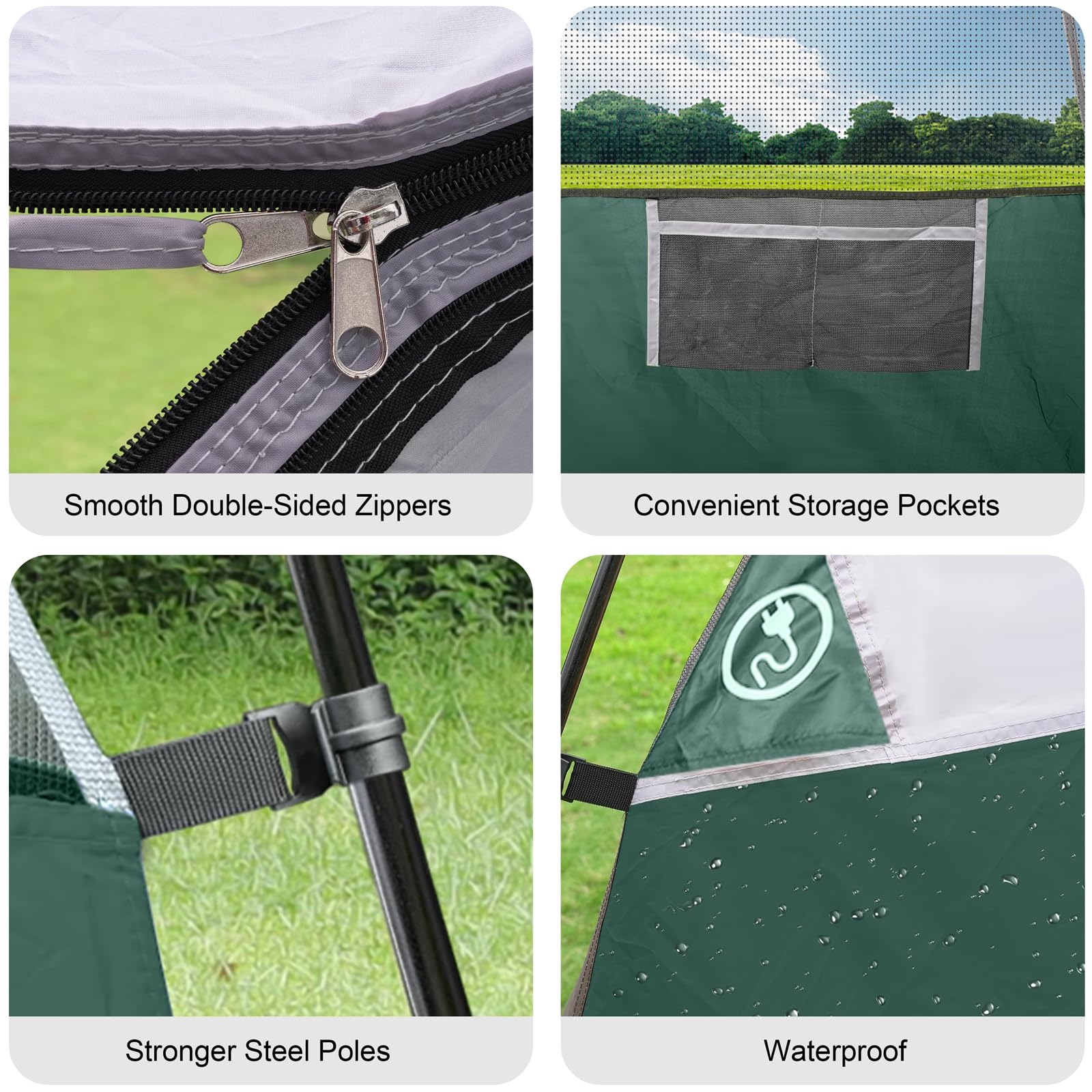 CAMPROS CP Tenda da Campeggio 3/4/6 Posti Impermeabile