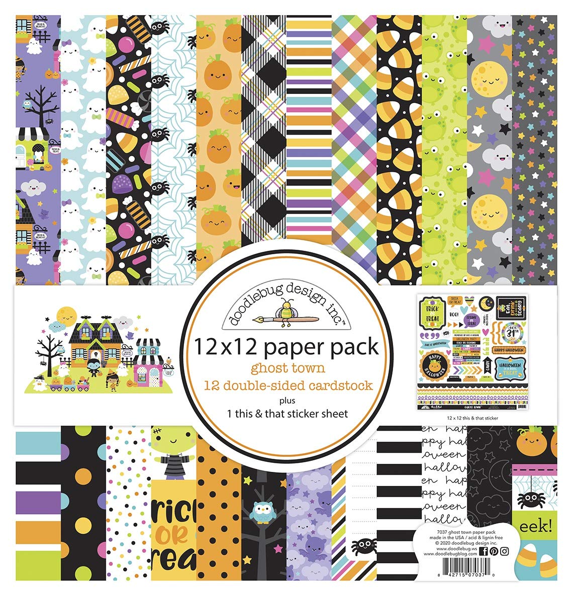 Doodlebug GHOST TOWN PAPER 12X12 PACK, One Size