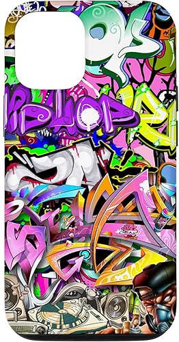 iPhone 14 Graffiti Street Art, colorido estuche urbano hip hop