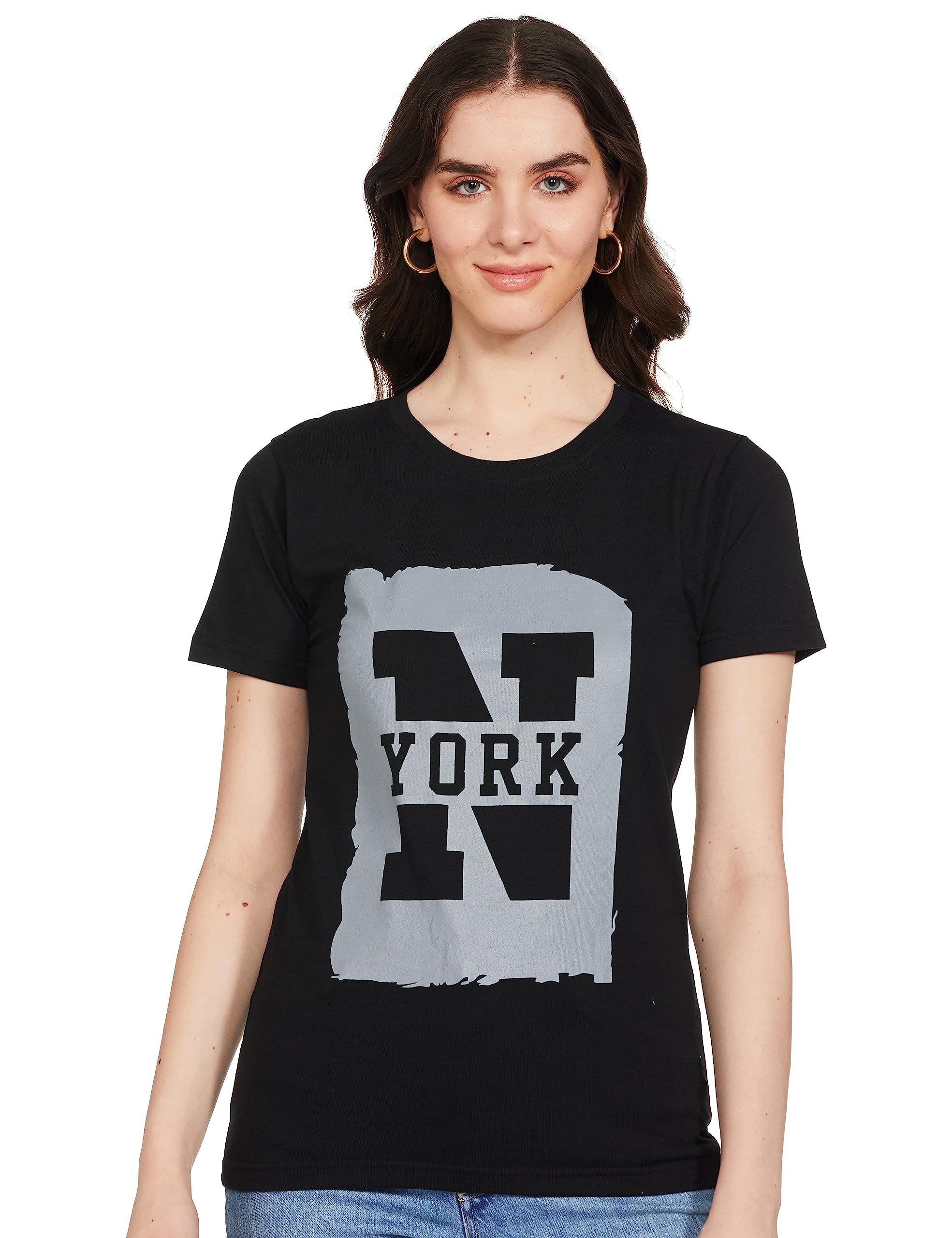 TforteesMens Cotton Tshirt(AZ_1588_Black_)