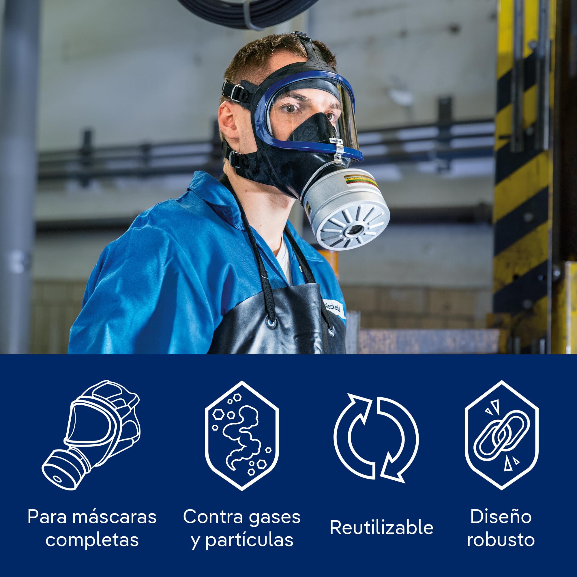 Dräger X-plore RD40 filtro 1140 A2 B2 E2 K2 Hg NO P3 R D/CO 20 contra gases, vapores, polvo fino, partículas - Filtro combinado para máscaras faciales completas - Máscara de protección respiratoria
