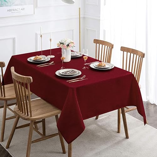 Miniatura 126 de JUCFHY - Mantel rectangular marroquí de tela jacquard a prueba de derrames y resistente al agua y al aceite, mantel decorativo para uso exterior e