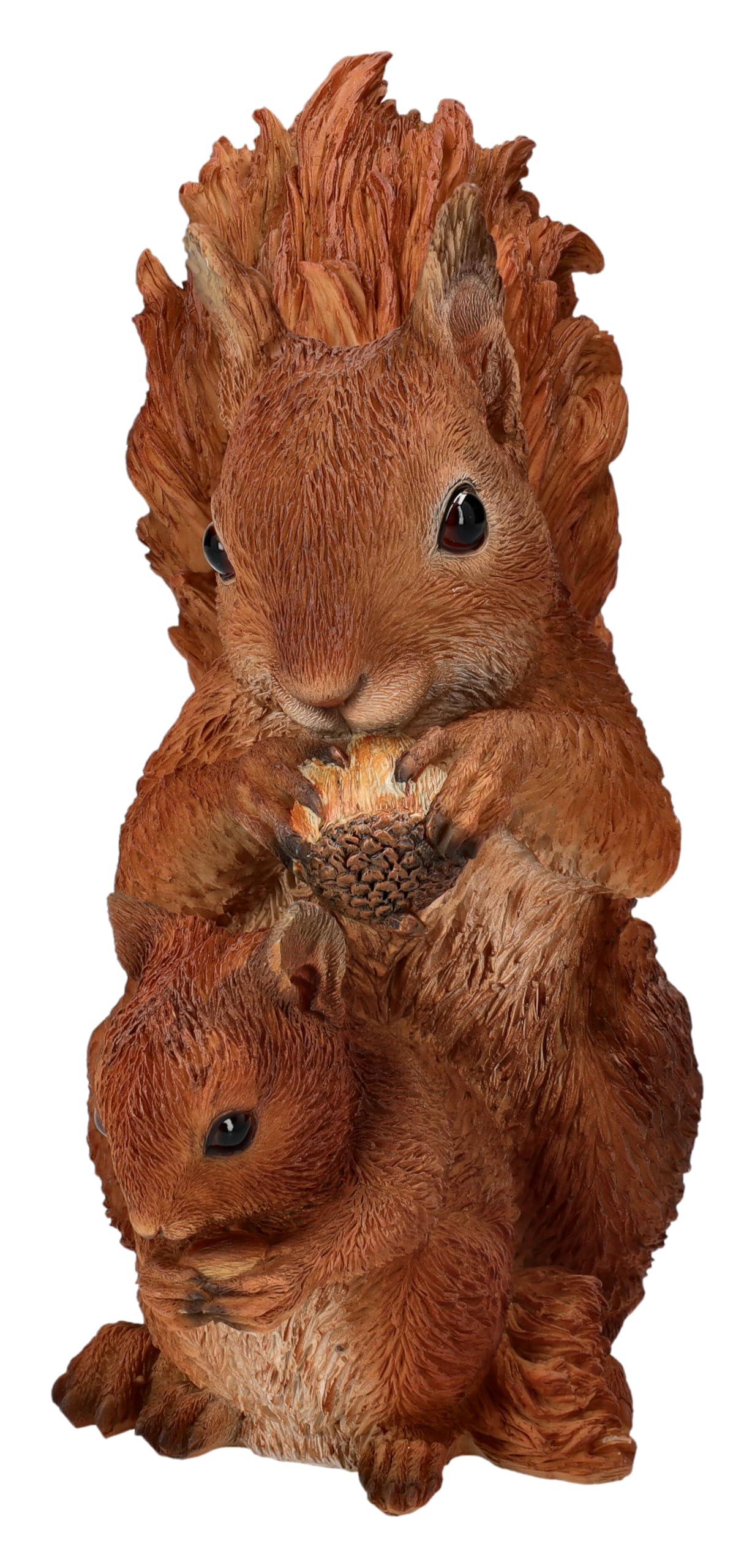 Figuren Shop GmbH Gartenfigur Eichhörnchen mit Kind – liebevolle Tierfigur von HotAnt, naturgetreue Deko 20 cm