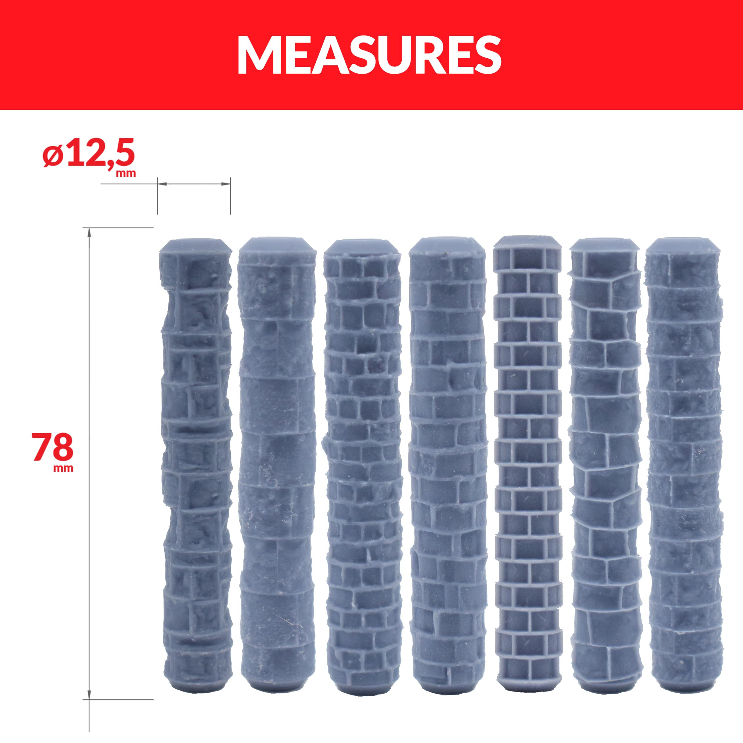 Set De 5 Rodillos Texturizadores Para Arcilla - Herramientas De Manualidades Para Escultura, Cerámica Y Modelado, 13 Cm
