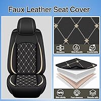 Vista 6 de RAWAKORW Fundas de asiento de automóvil 2 delanteros para Mazda CX30 2020-2023 2024, cojín de asiento personalizado de piel sintética compatible