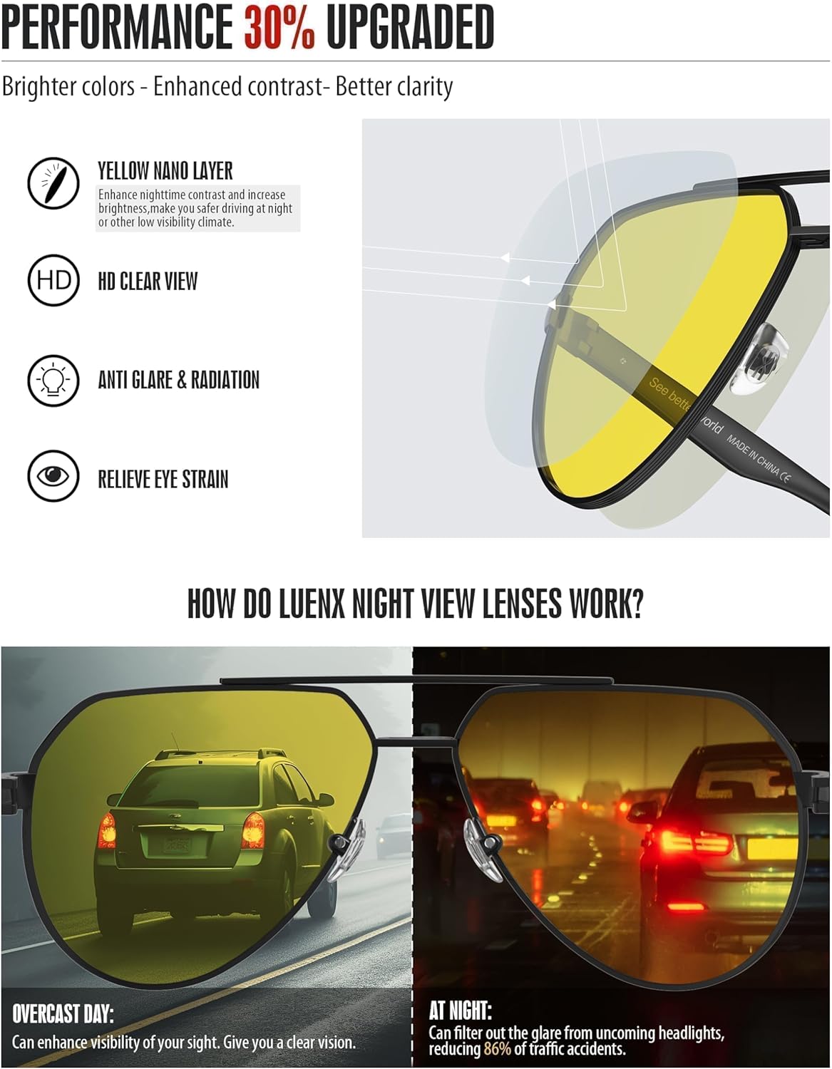 LUENX Aviator Sunglasses for Men Polarized Pilot Shades UV400 Sun Glasses with Accessories - Image 4