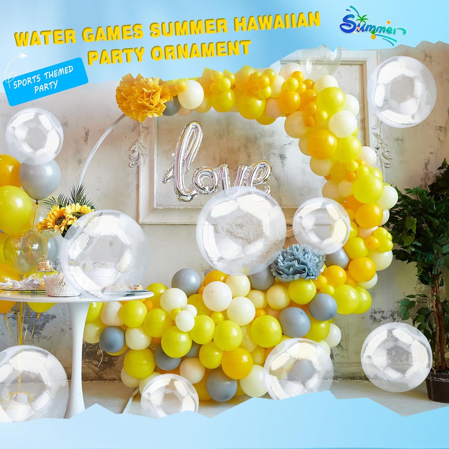 18 Pack 16 Inch 12 Inch 8 Inch Inflatable Clear Beach Ball Inflatable Clear Ball Balloons Transparent Beach Ball for Summer Beach Pool Party Favor, 3 Size