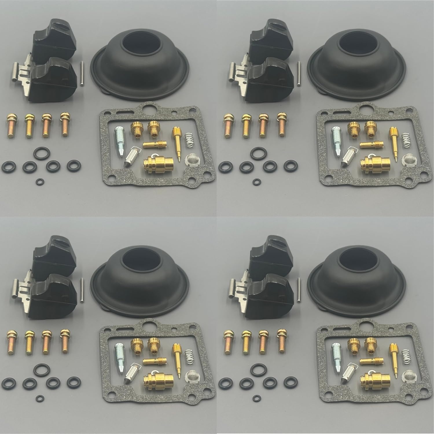 4 Pack Carburetor Rebuild Kit for Yamaha FJ1100 1984-1985 FJ1200 1986-1992 FJ1200A ABS 1992-1993 Carb Repair with Main Jet #110#112.5 Pilot Jet #37.5