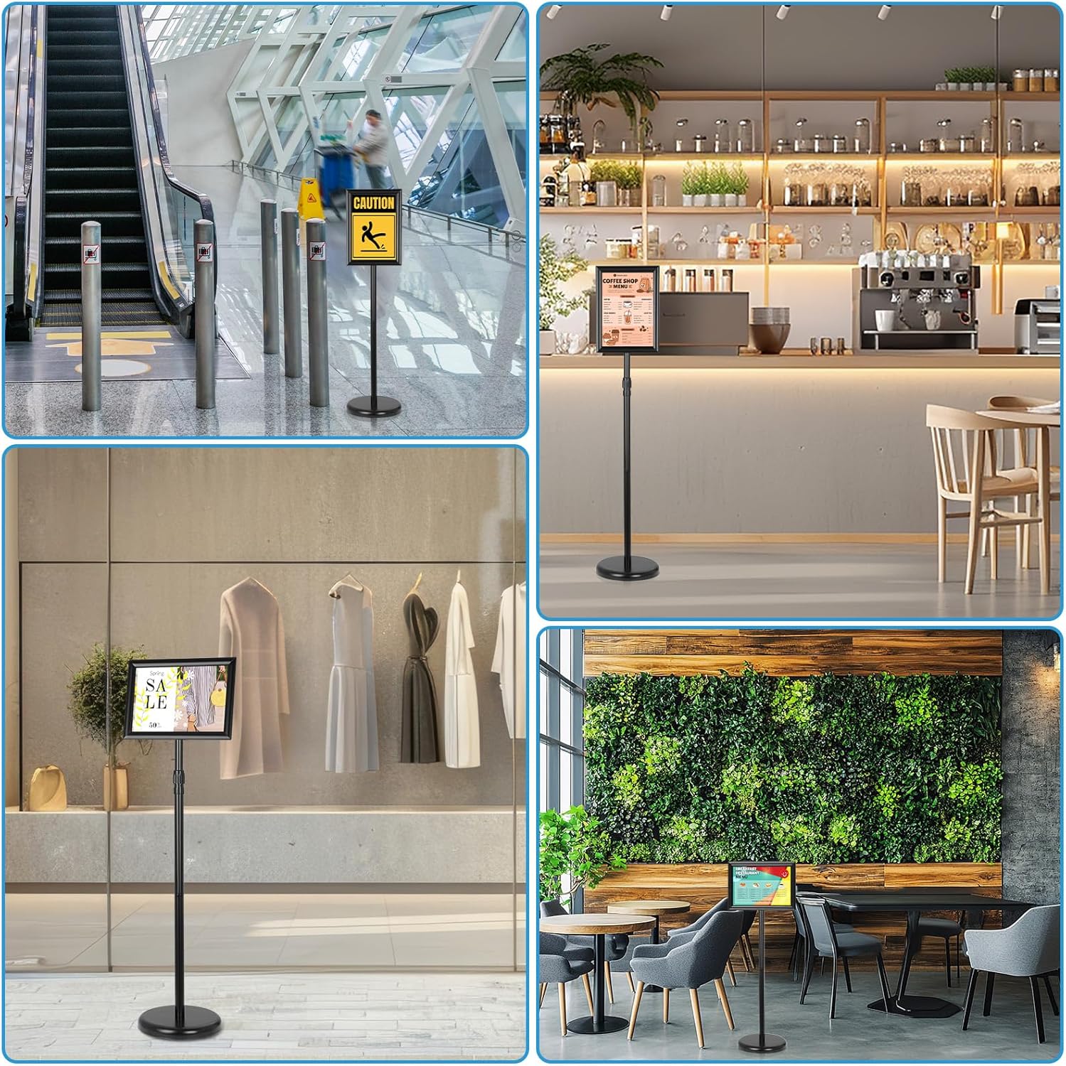 調節可能なサインホルダーディスプレイスタンド 8.5x11インチ フロアスタンディングサインホルダー パンフレットディスプレイスタン