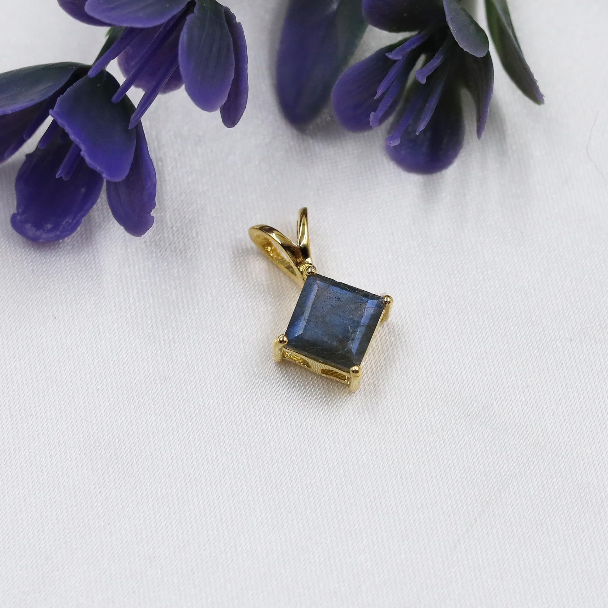 Pendentif citrine en argent sterling 925, pierre de naissance, pour elle – Collier à breloques pour femme