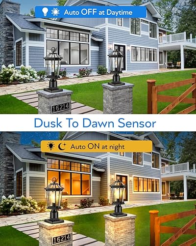 Miniatura 6 de VIANIS Linterna de pared al aire libre con sensor de movimiento,Lámparas colgantes al aire libre, Lámparas colgantes de techo exterior, Lámparas
