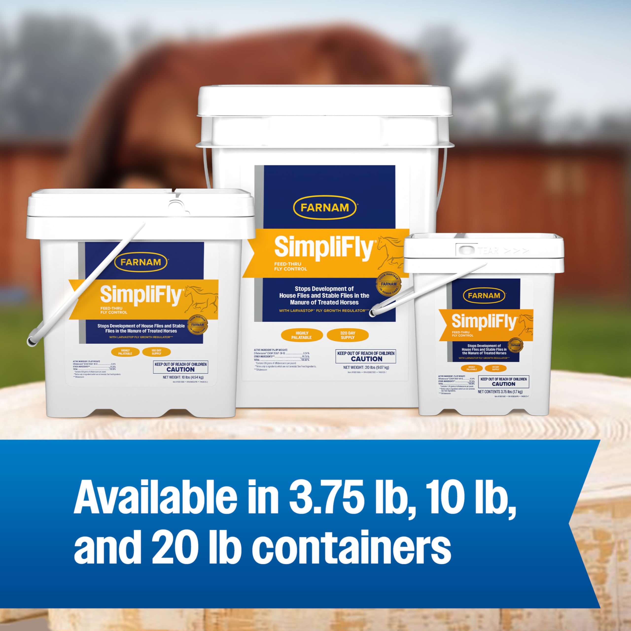 Farnam SimpliFly Feed Through Fly Control for Horses, 3.75 lbs, 60 Day Supply, EPA-Approved Pellets to Prevent Stable Flies in Manure – Safe, Palatable Daily Supplement for Fly Population Control - image 7