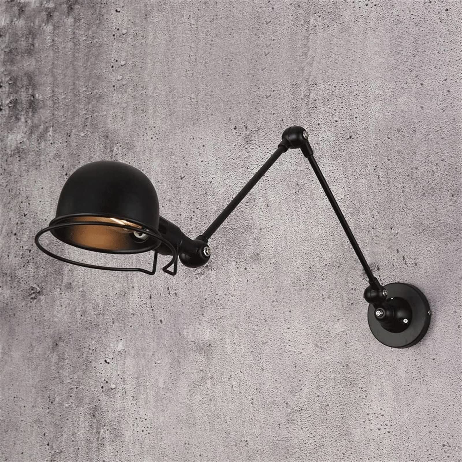 Lámpara De Pared Retro, Aplique De Pared Vintage Para Interiores Lampara De Pared Moderna Pantalla De Vidrio Angulo Ajustablemarron 87757974