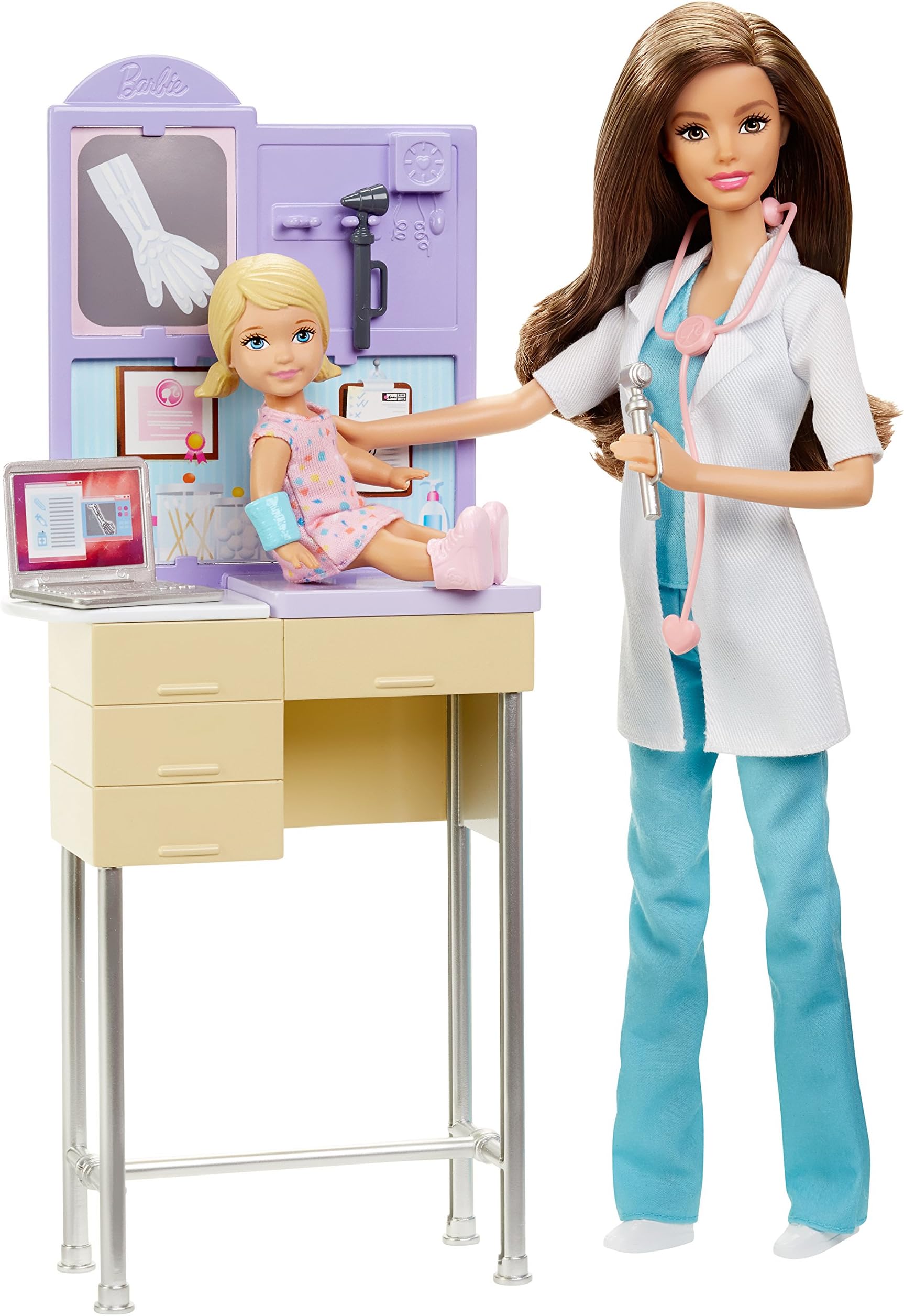 Barbie Pediatrician Doll and Playset, Multi Color