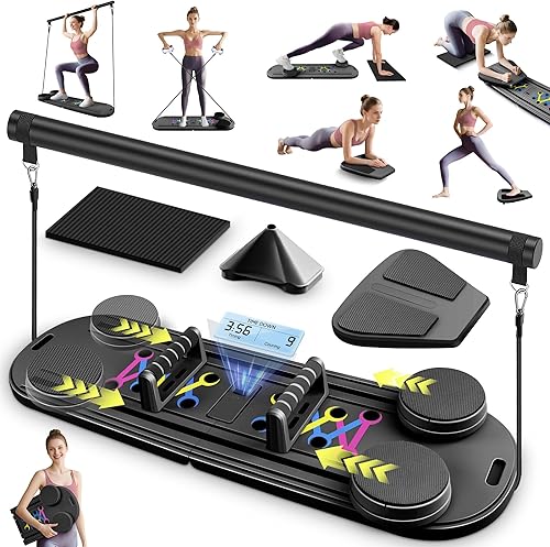 Reformador de pilates, máquina de pilates reformadora para entrenamiento en casa, tablero abdominal multifuncional, máquina de entrenamiento de