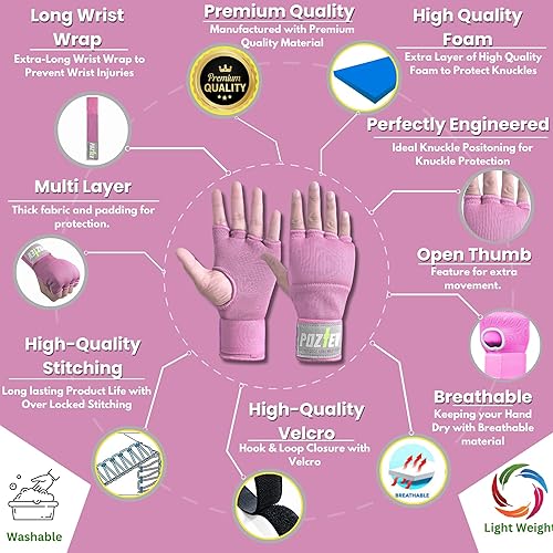 Miniatura 3 de Vendas de mano de boxeo para hombres y mujeres  Boxeo Quick Wraps Guantes internos Kickboxing Guantes de boxeo Guantes de boxeo Soporte de nudillos