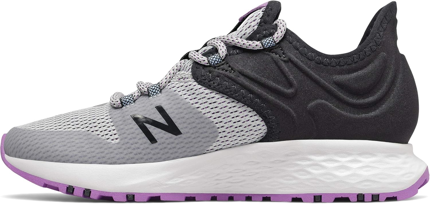 New Balance Women's Fresh Foam Roav Trail V1 Sneaker 6.5 Light Aluminum/Black/Neo Violet