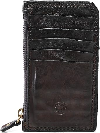 Campomaggi Hombres porta tarjetas con cremallera de cuero Grey One Size :  Amazon.es: Equipaje