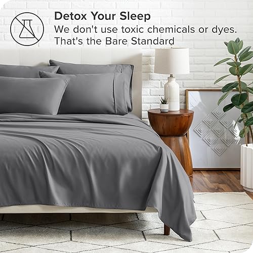Miniatura 6 de Bare Home Juego de sábanas tamaño California King, juego de 6 piezas, sábanas de lujo para hotel, ultra suaves, con bolsillos profundos, ajuste