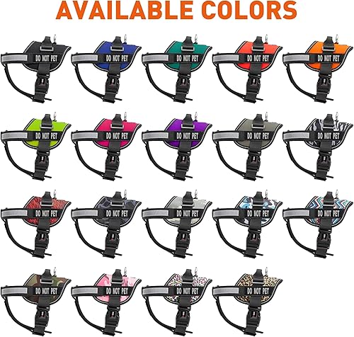 Miniatura 3 de Dogline Arnés de chaleco para perros y 2 parches extraíbles para no mascotas, grande28 a 38 pulgadas, morado