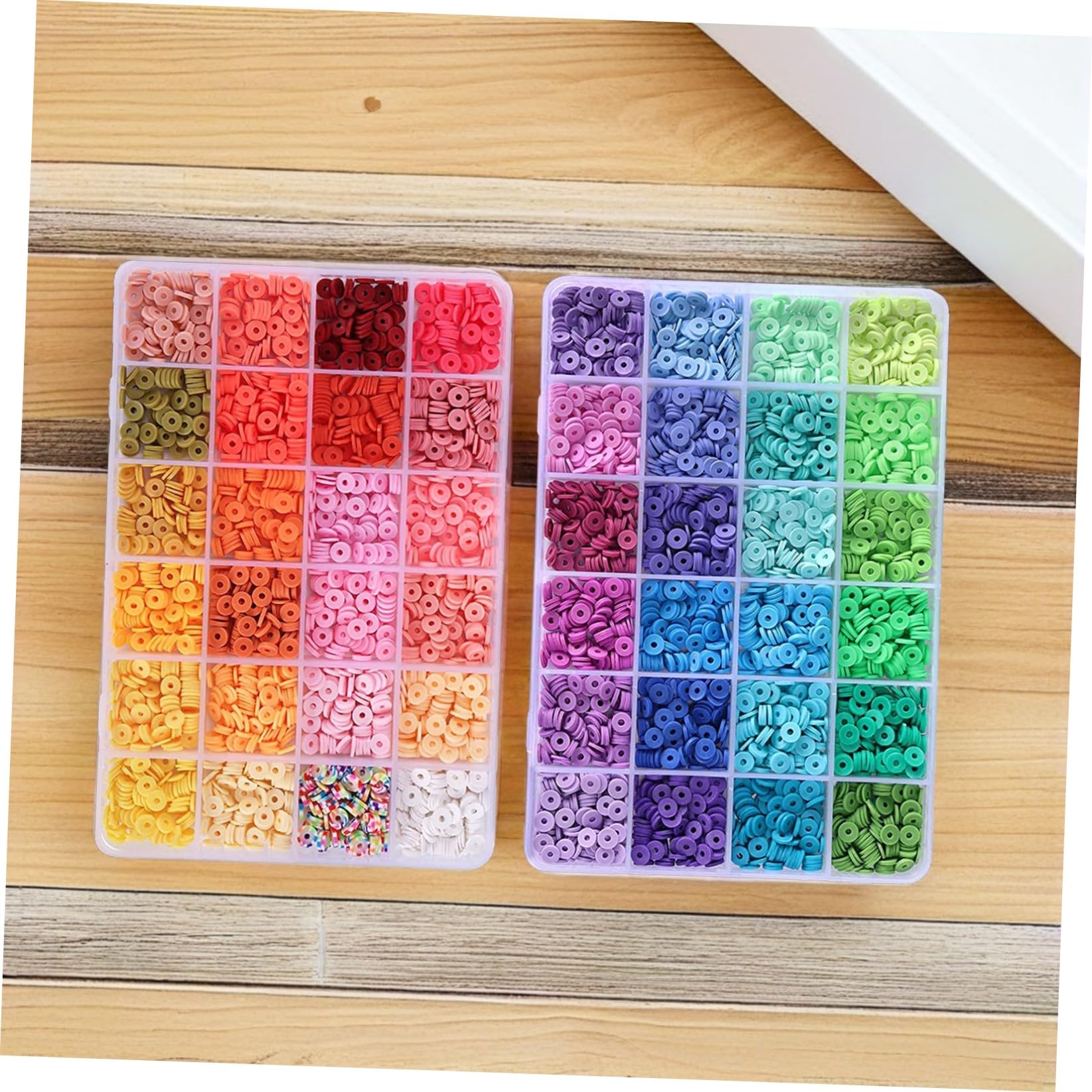 HAPINARY Kit per Creare Gioielli in Argilla Polimerica Perline per Braccialetti DIY per Artigianato Creativo, Confezione Completa Scatola Portaoggetti per Lavoretti Fai da Te