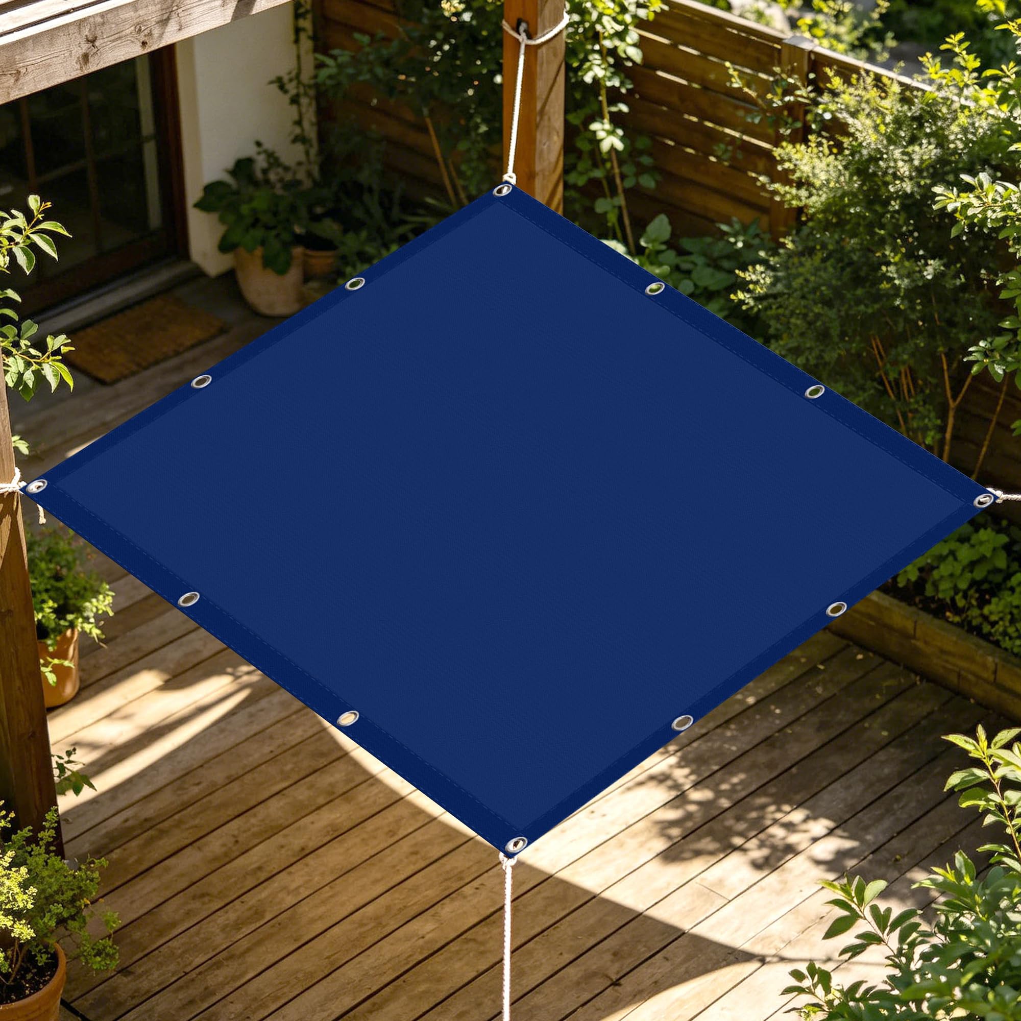 Voile d'ombrage étanche bleu foncé avec toile imperméable rectangulaire 130x240