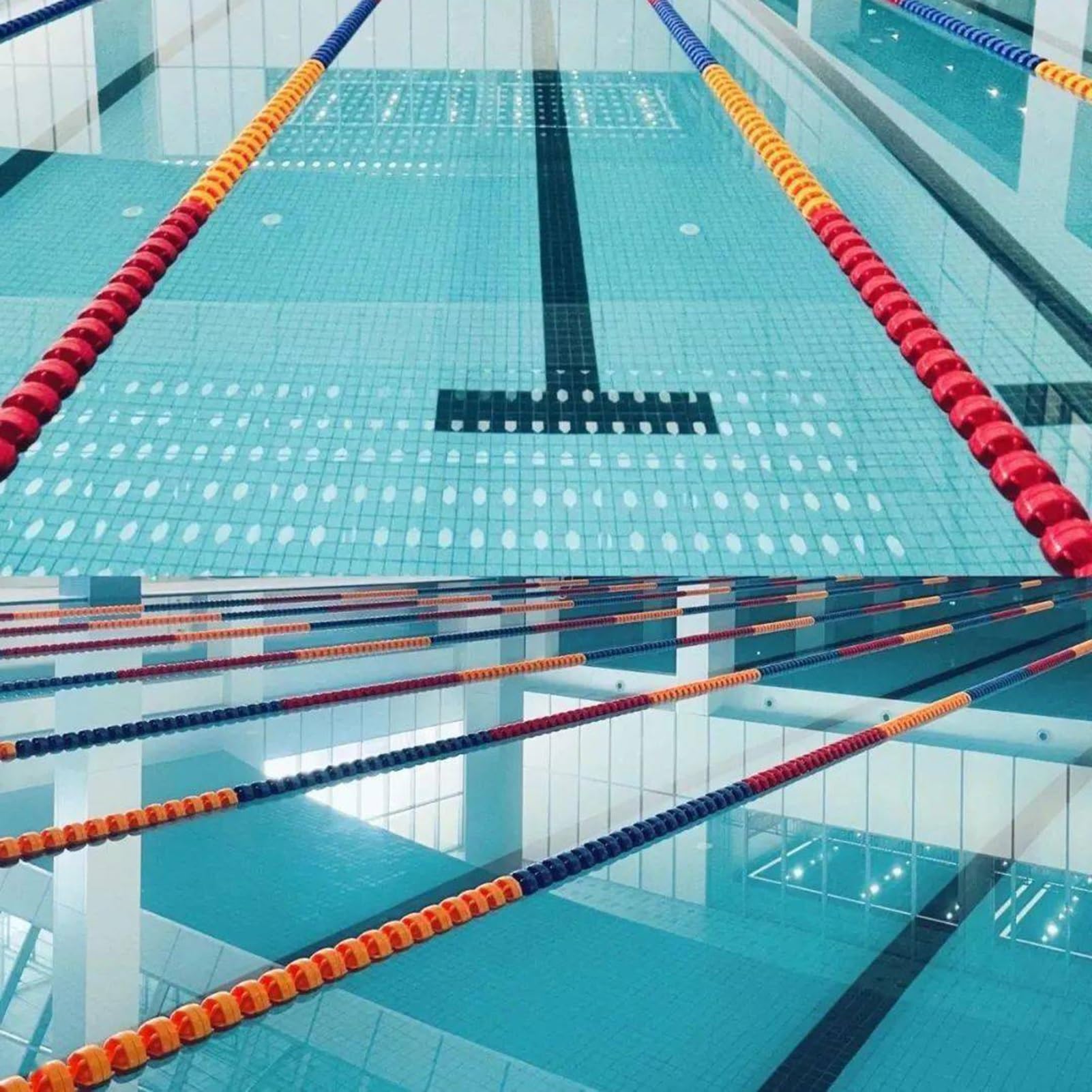 Divisori per corsie per piscina, kit boa in plastica resistente per corsie di nuoto e zone di sicurezza, ideale per competizioni in piscina e sessioni di allenamento