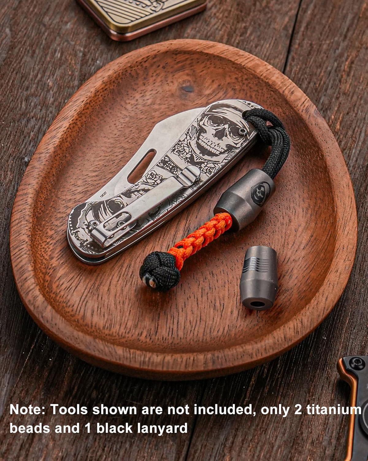 VIPERADE VAB8 Titanium Paracord Beads, 2-Pack EDC Knife Lanyard Beads for DIY, Begleri Fidget Bead for Men Women, Lanyard Bead for Knife EDC Tools Keychains Bracelet Necklace - Image 7