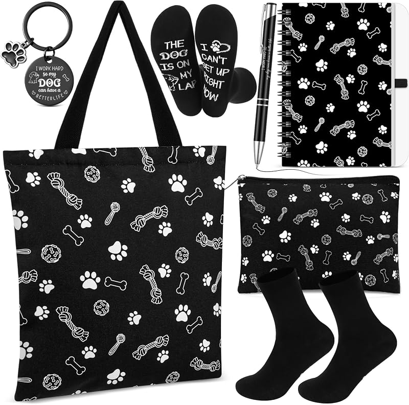 Gilprop Conjunto com 6 peças para amantes de cães, cor preta