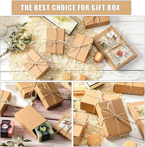 Miniatura 6 de 50 Cajas de Jabón de Papel Kraft Embalaje para Suministros de Fabricación de Jabón Casero para Recuerdos de Fiesta Sin Ventana Embalaje Vacío para