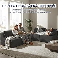 Vista 3 de Convertible Sofa Bed, Fold Out Chair with Pillow, Versatile Floor Couch with Back Support, Portable Chair Bed Comfy Floor Lounge Sofa for Living